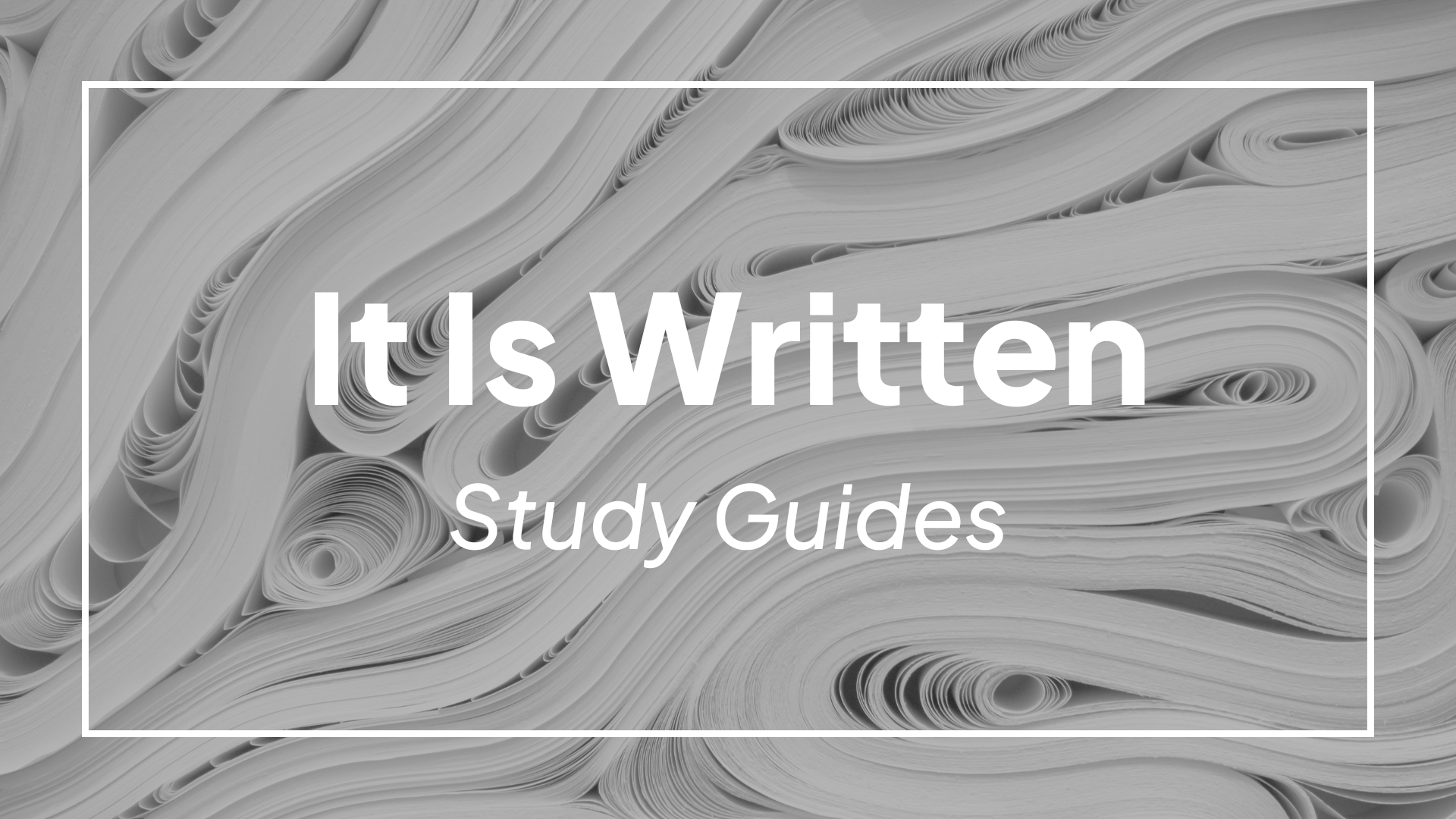 It Is Written Study Guides