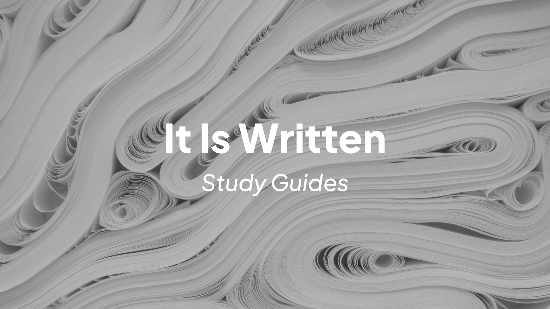 It Is Written Study Guides